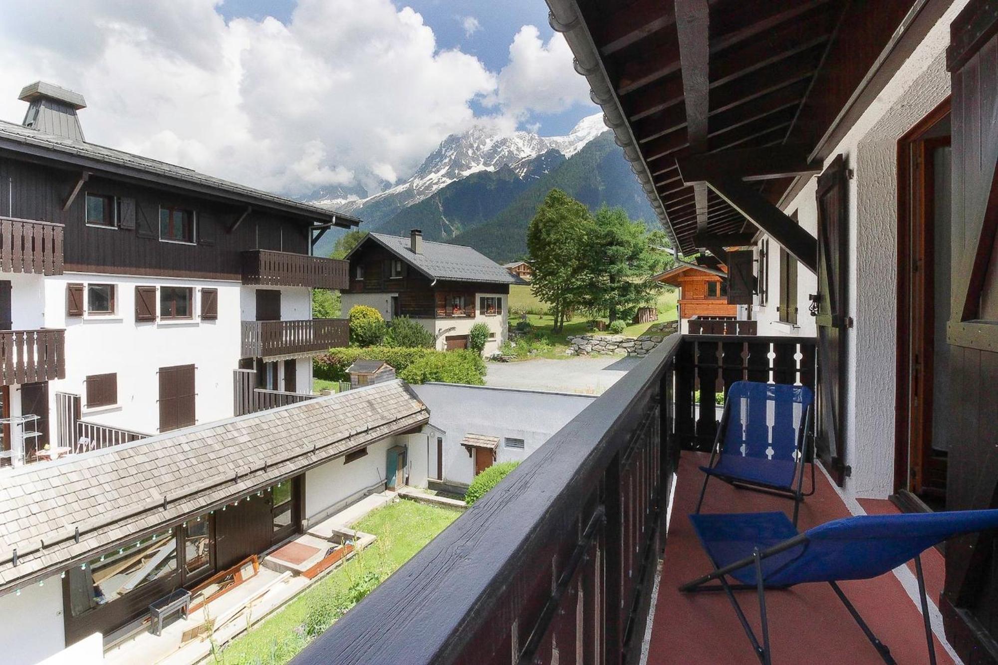 La Griaz - Chaleureux Et Cosy -Vue Sur Les Montagnes - Grand Balcon Lägenhet Les Houches Exteriör bild